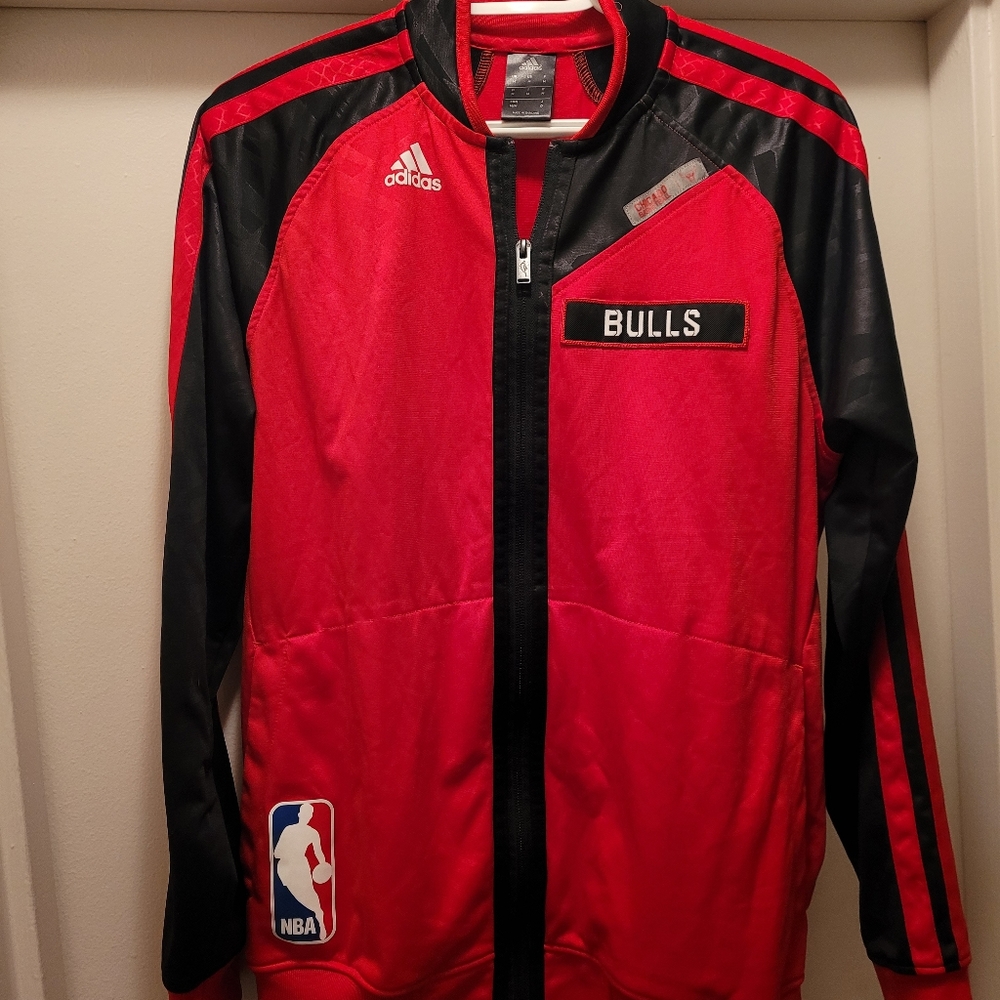Chicago Bulls Adidas On Court Warm Up Jacket Sz M
